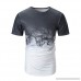 iYYVV Mens Summer Gradient Casual Print O Neck Pullover Short Sleeve T-Shirt Tunic Tops Black B07PT6LRLL